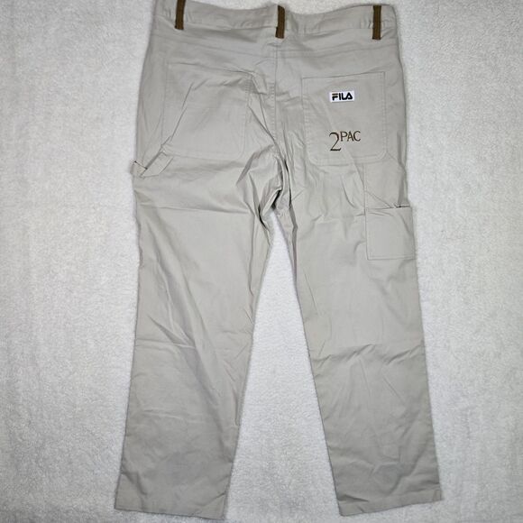 Fila x 2Pac Mens 40x32 Carpenter Cargo Pants Lightweight Stretch - Picture 7 of 11